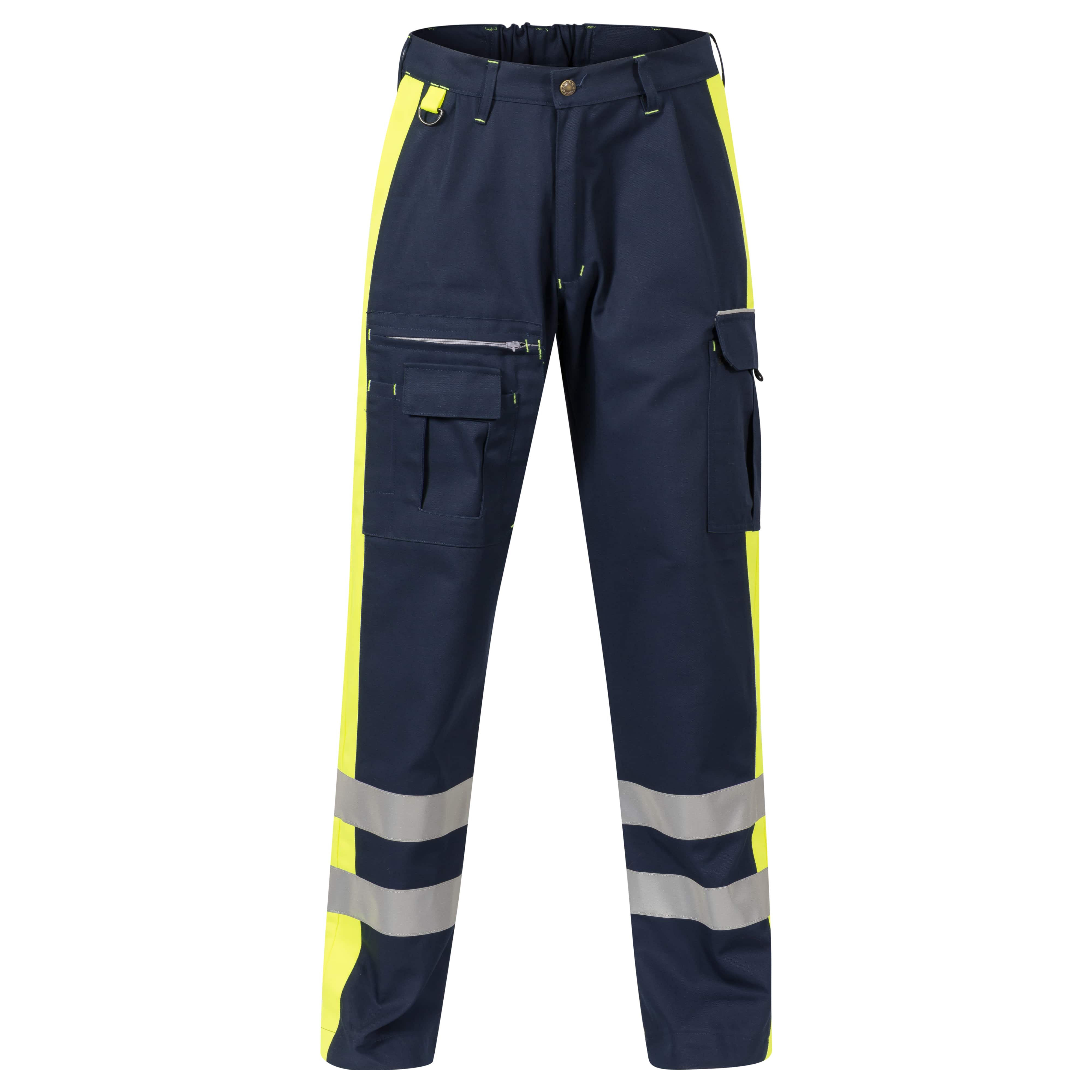 Rescuewear Unisex Hose 33416 Marineblau / Neon Gelb