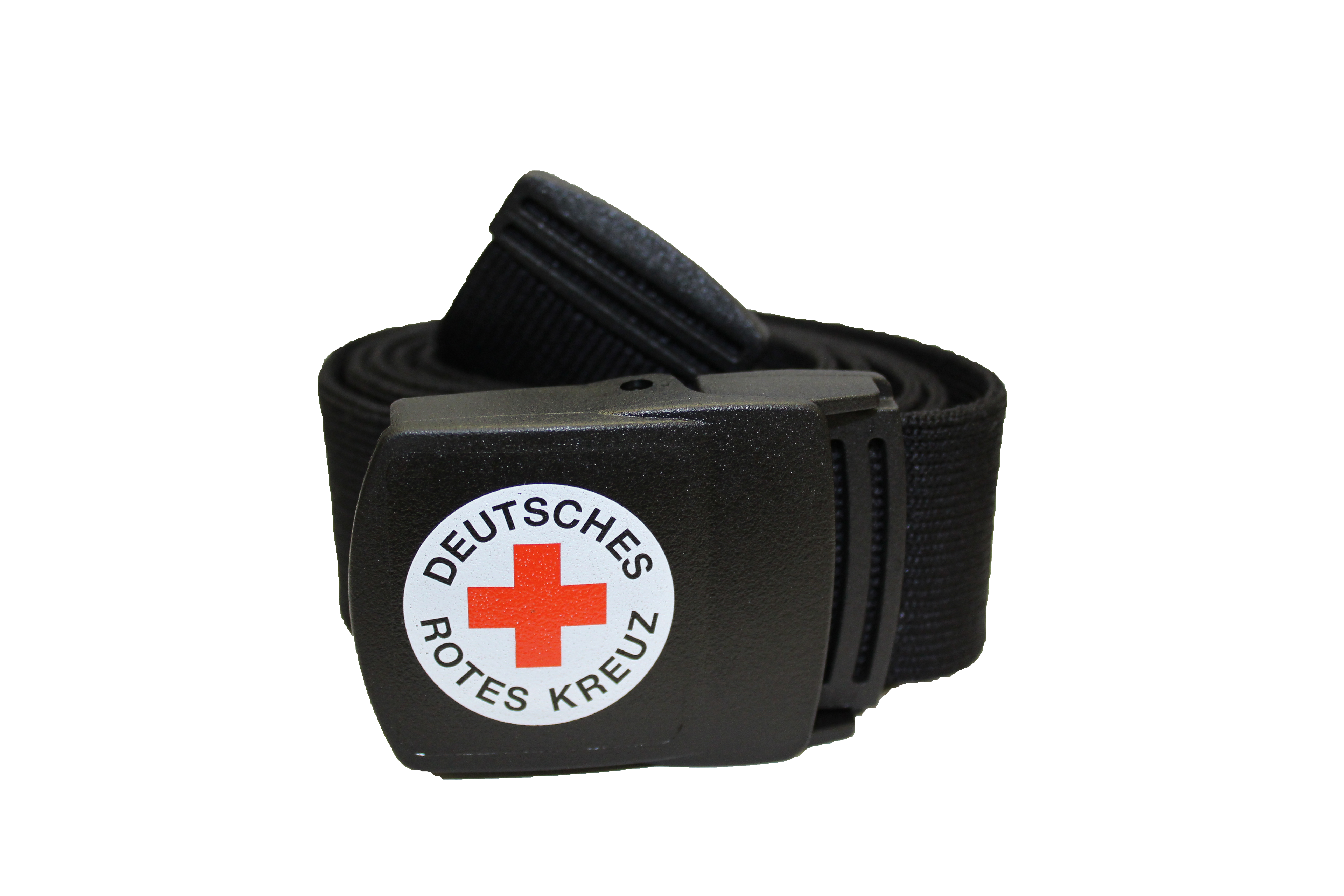 Rescuewear Gürtel mit Aufdruck DRK rund logo, Schwarz  - 130