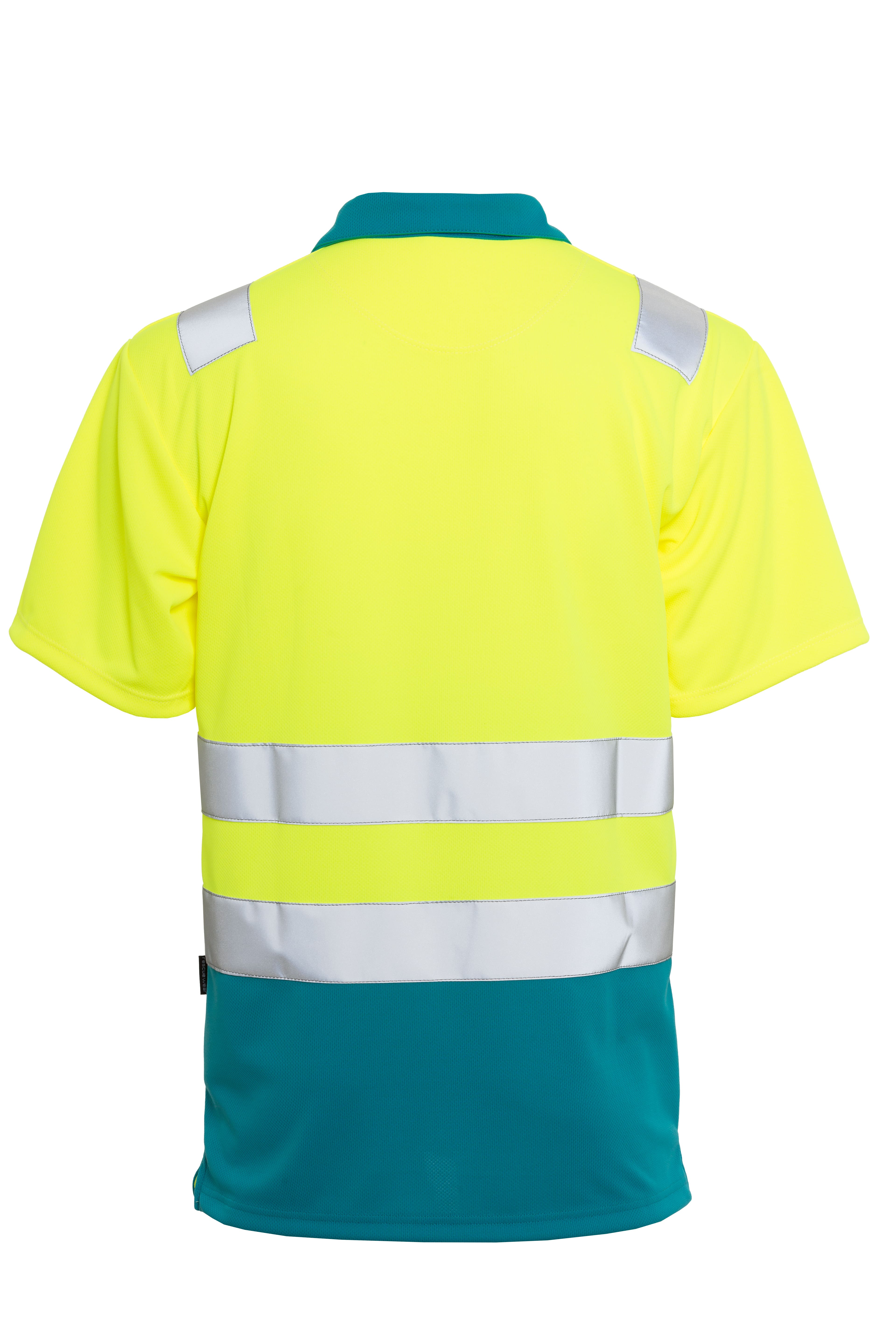 Rescuewear Poloshirt 33251 Vapor-X kurze Ärmel Klasse 2 Enamelblau / Neon Gelb