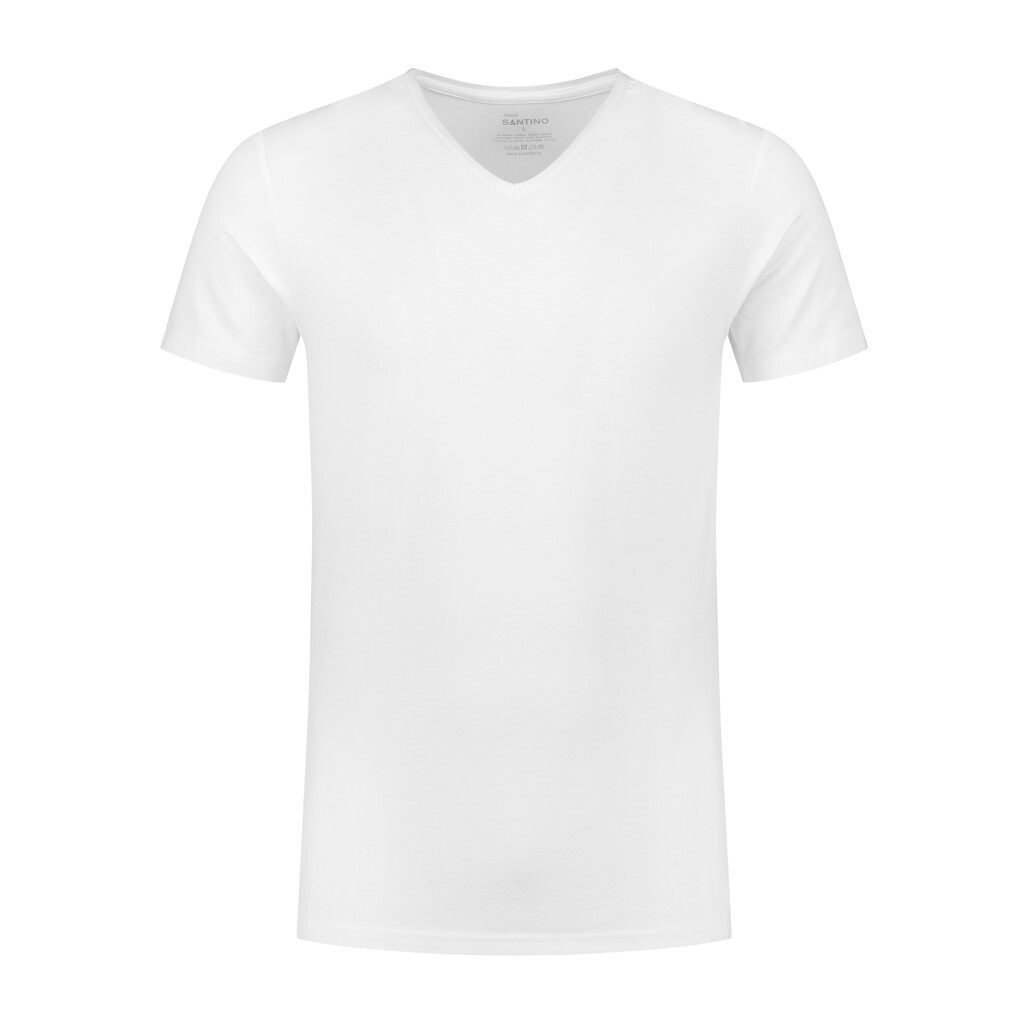 Santino T-shirt Jonaz V-neck - White - Eco-Line