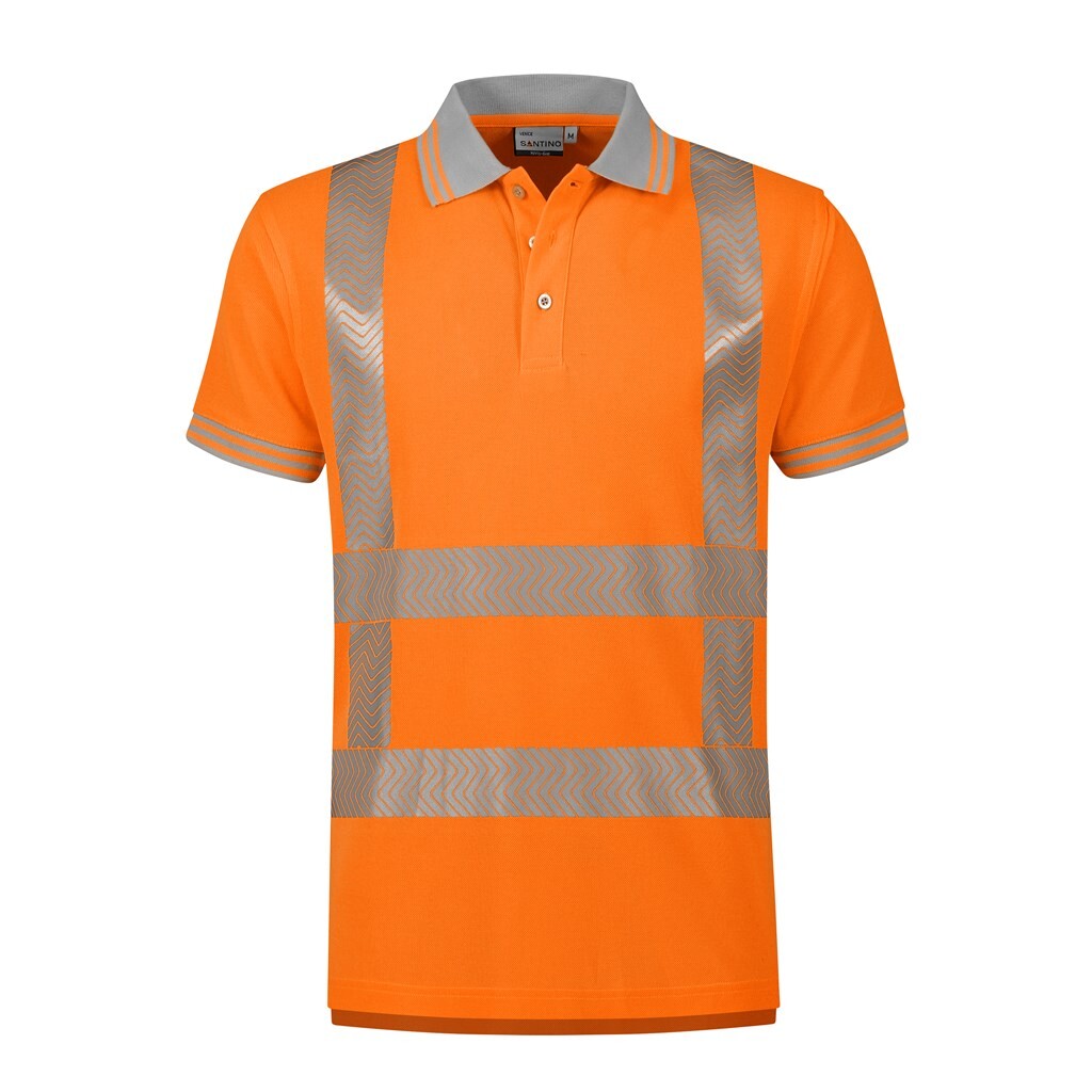 Santino Poloshirt Venice - Fluor Orange - HiVis-Line