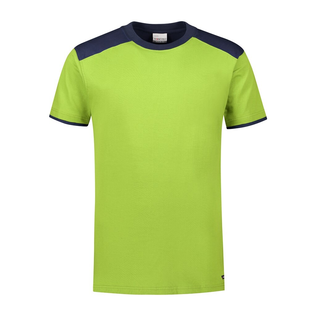 Santino T-shirt Tiesto - Lime / Real Navy - 2 Color-Line