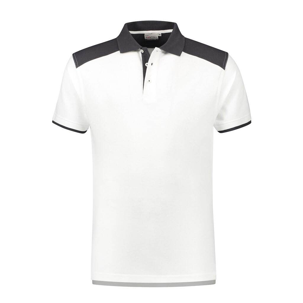 Santino Poloshirt Tivoli - White / Graphite - 2 Color-Line