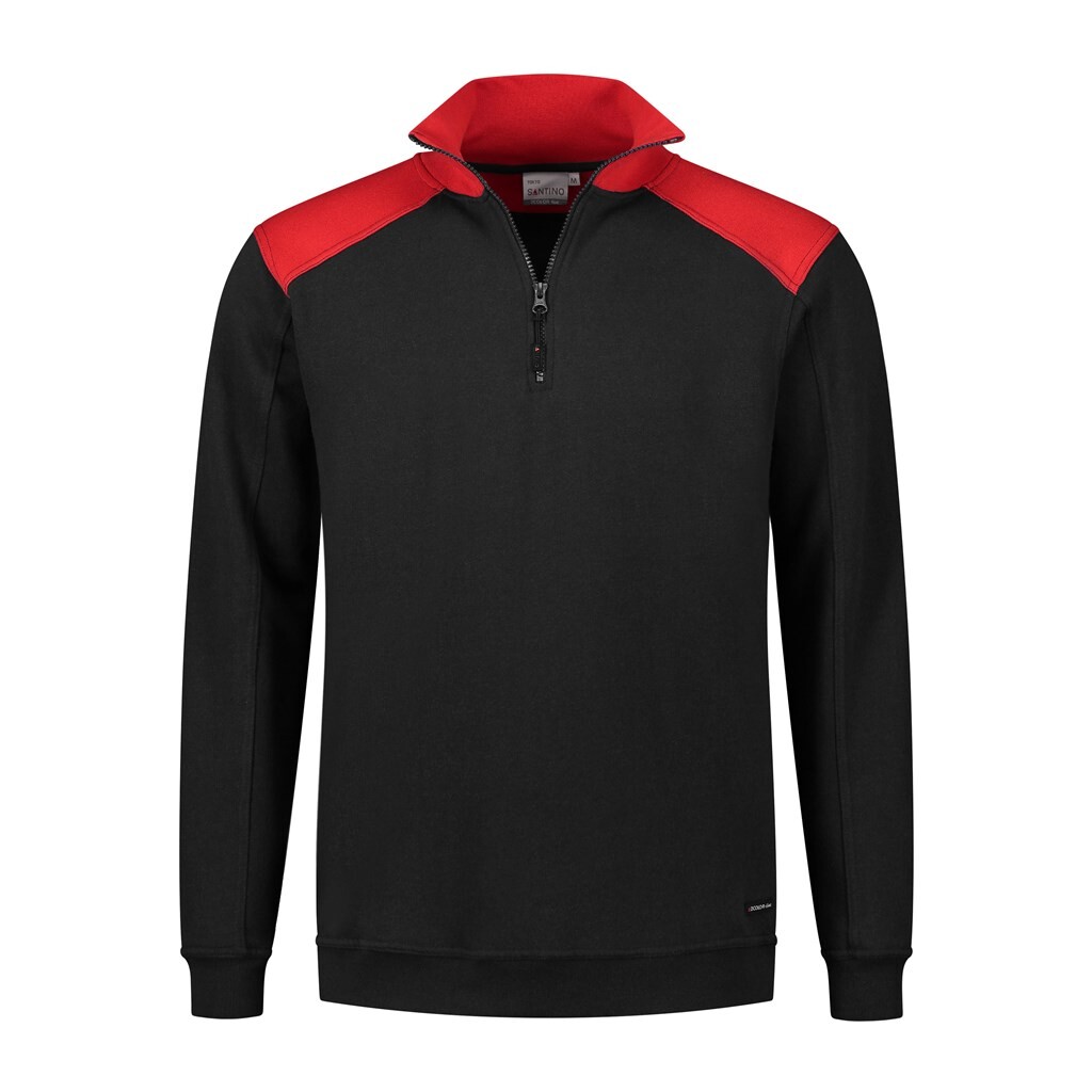 Santino Zipsweater Tokyo - Black / Red - 2 Color-Line