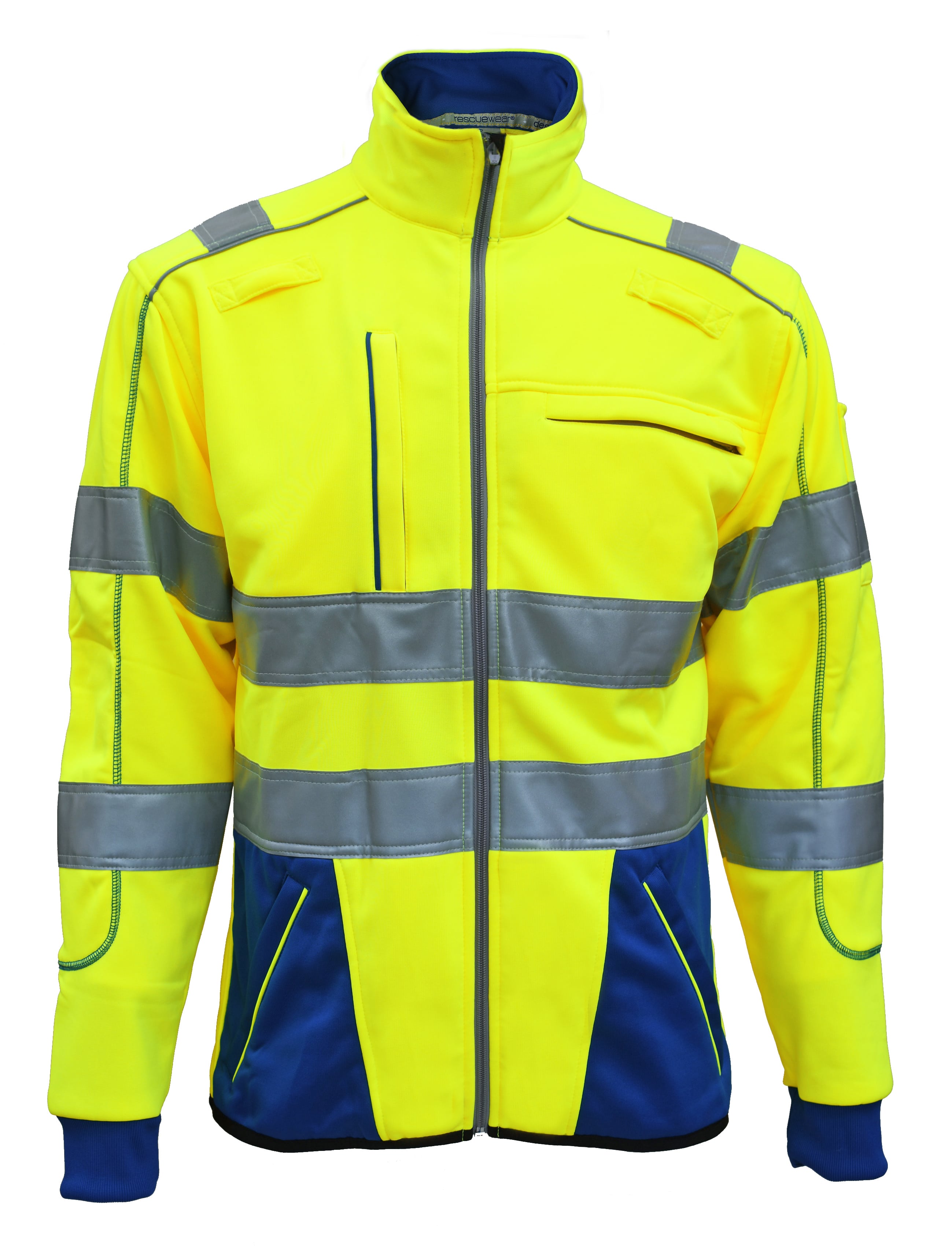 Rescuewear Sweatjacke 33359 Dynamic HiVis Klasse 3 Kobaltblau / Neon Gelb