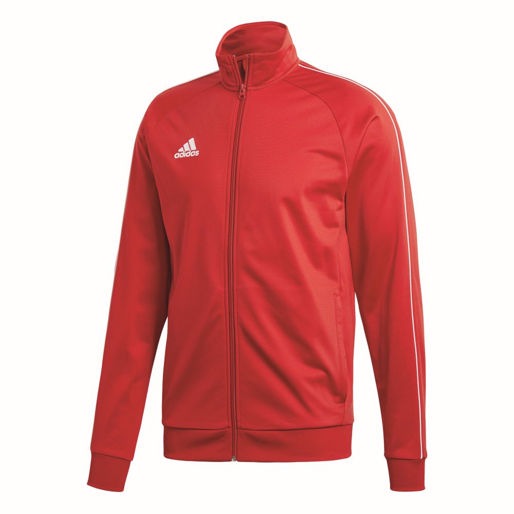 Adidas Trainingsjacke Core 18 rot/weiß. Polyester