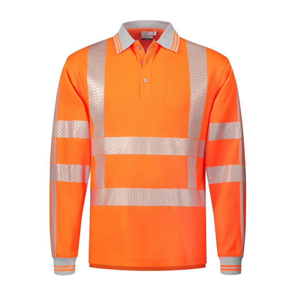 Santino Poloshirt Vancouver - Fluor Orange - HiVis-Line
